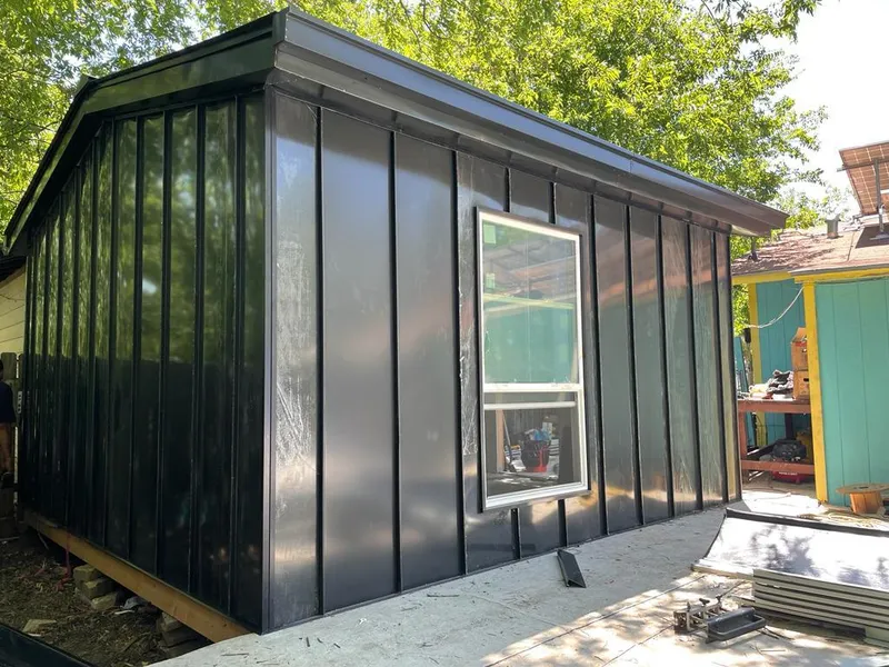 Black standing seam metal wall panels for Metal Roof Installation in Greenbriar